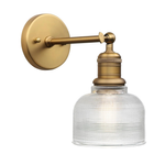 1-light wall light antique hallway light glass & metal vanity light