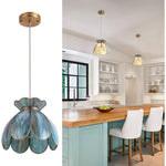 Vintage lotus flower pendant light fixture dining room pendant lamp