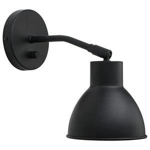 1-Light light sconces Black wall light fixtures Metal indoor wall lights