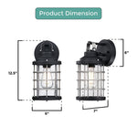 1 light black exterior light fixtures Glass wall lights with remote