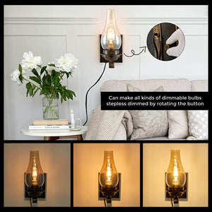2 Pack bronze wall sconce Metal sconce lights indoor Farmhouse wall lamps for living room