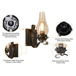 2 Pack bronze wall sconce Metal sconce lights indoor Farmhouse wall lamps for living room