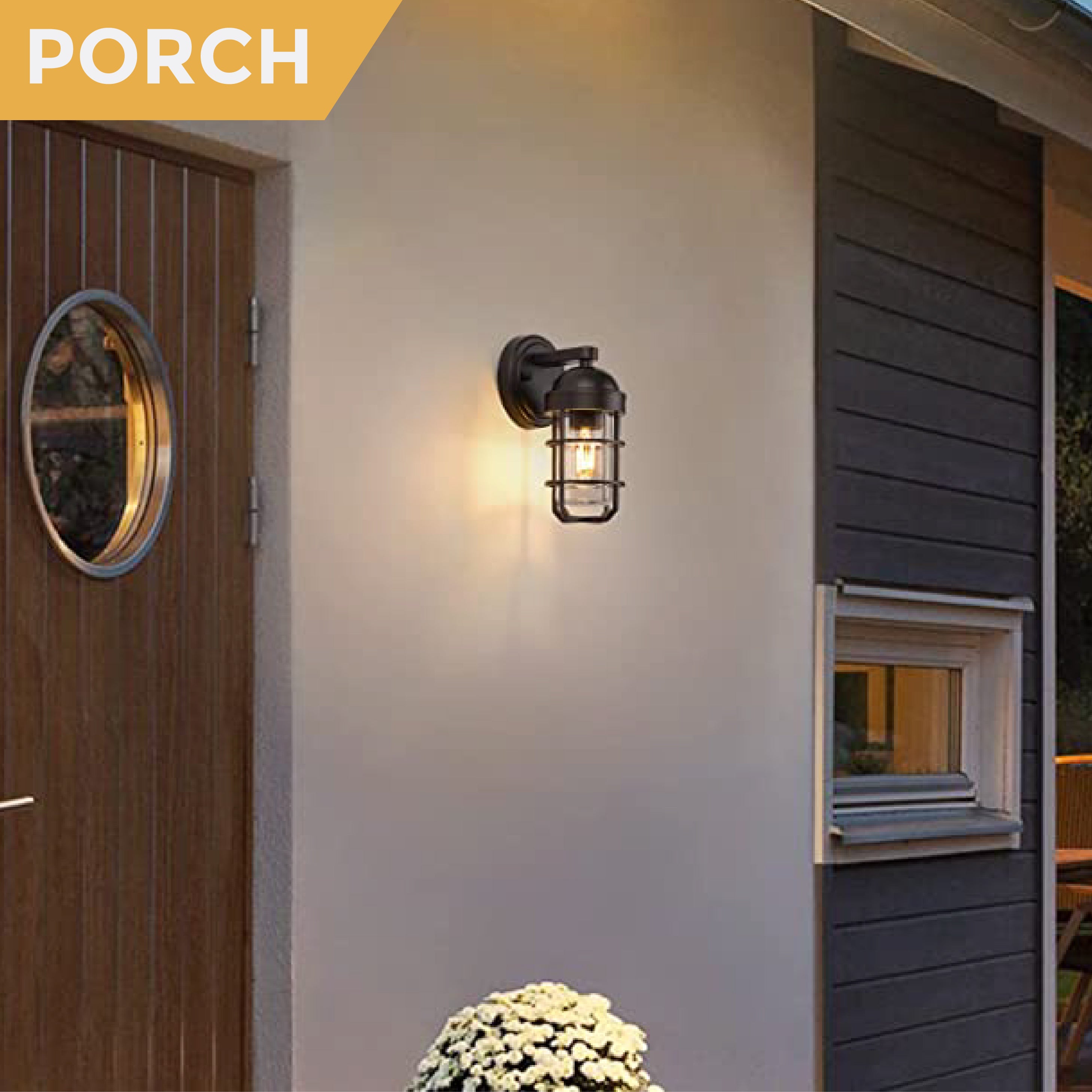 Metal outdoor light fixtures wall mount Oil-Rubbed Bronze led wall pack Farmhouse nautical lamp