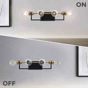 4-Lights industrial wall sconce Iron cordless wall sconce Modern colonial tin works