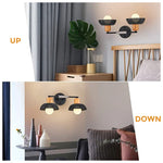 2-Light wall mounted lamp Wood black lamp shade Black accent light