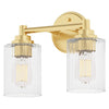 2-Light vanity mirror lights stick on Gold brass vanity light Metal bathroom Wall lighting