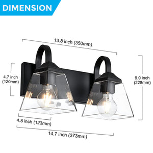 2-Lights lighting fixture for bathroom Black on Frame picture light Modern black lights for bedroom