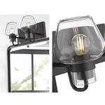 2-Lights lighting fixture for bathroom Matte Black on Frame picture light Glass & Metal lights for bedroom