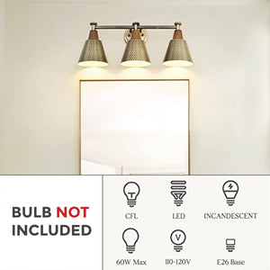 3-Lights farmhouse vanity lights Metal industrial bathroom lighting
