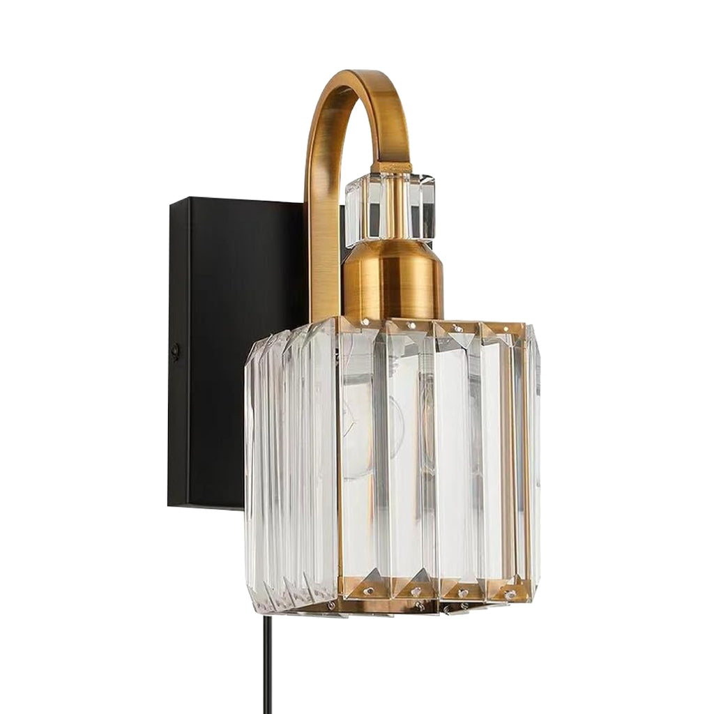 Minimalist wall light fixturesGold+Black light bulb Metal wall light sconces