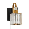 Minimalist wall light fixturesGold+Black light bulb Metal wall light sconces