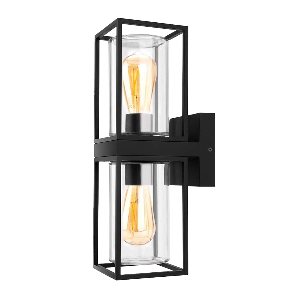 Clear Glass interior light fixtures Black porch light Aluminium wall sconce light