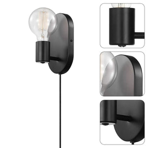 1 lights and bulbs Matte Black wall lights Metal wall sconces lights