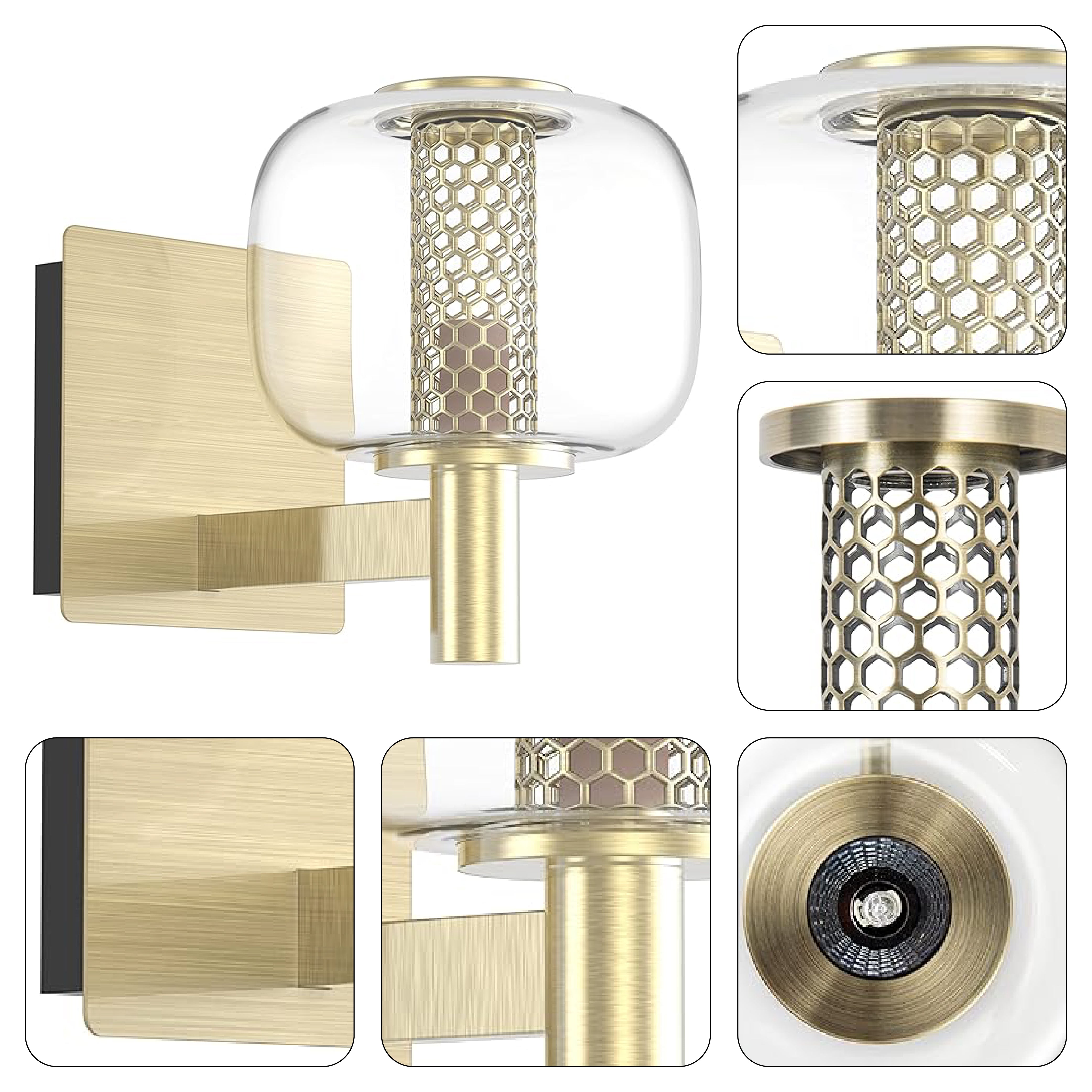 5 inch light fixtures Clear wall light Metal wall mounted light
