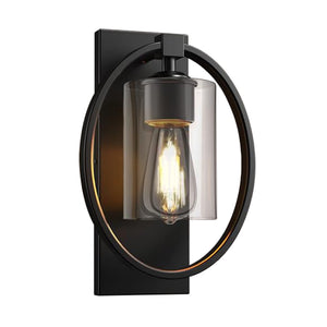 Retro sconce wall light Black wall light Glass led wall light
