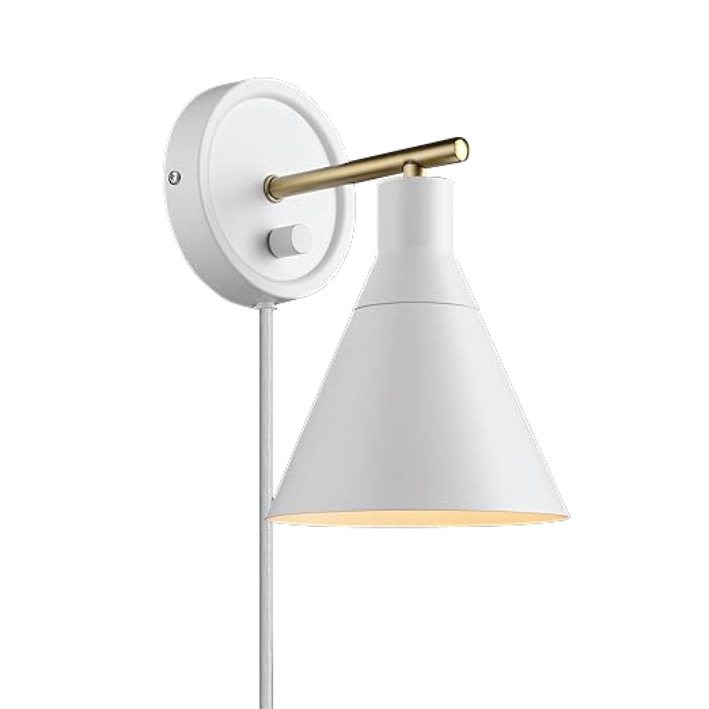 Industrial wall lighting Matte White wall sconce Metal wall light fixture
