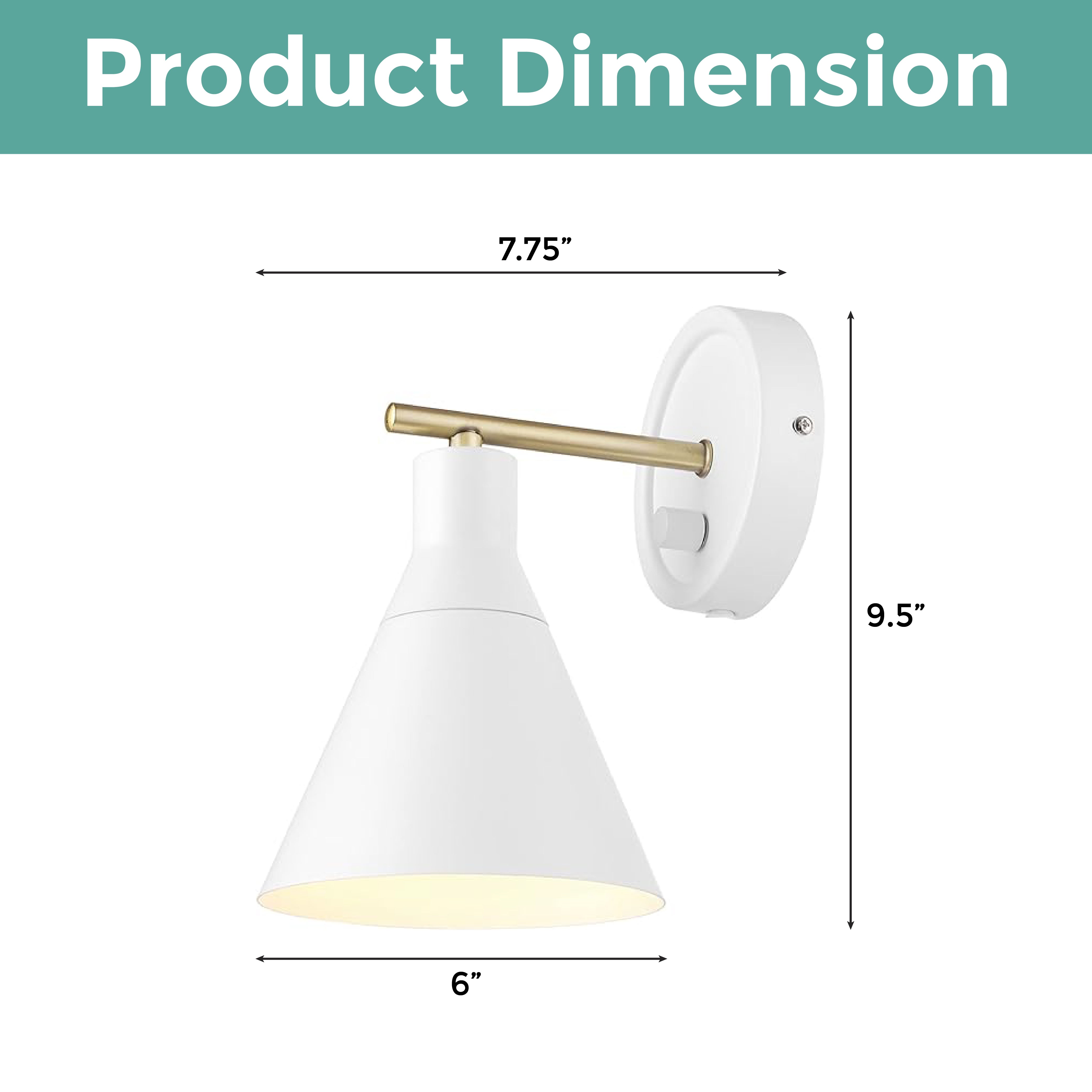 Industrial wall lighting Matte White wall sconce Metal wall light fixture