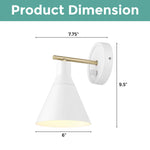Industrial wall lighting Matte White wall sconce Metal wall light fixture