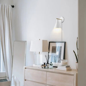 Industrial wall lighting Matte White wall sconce Metal wall light fixture