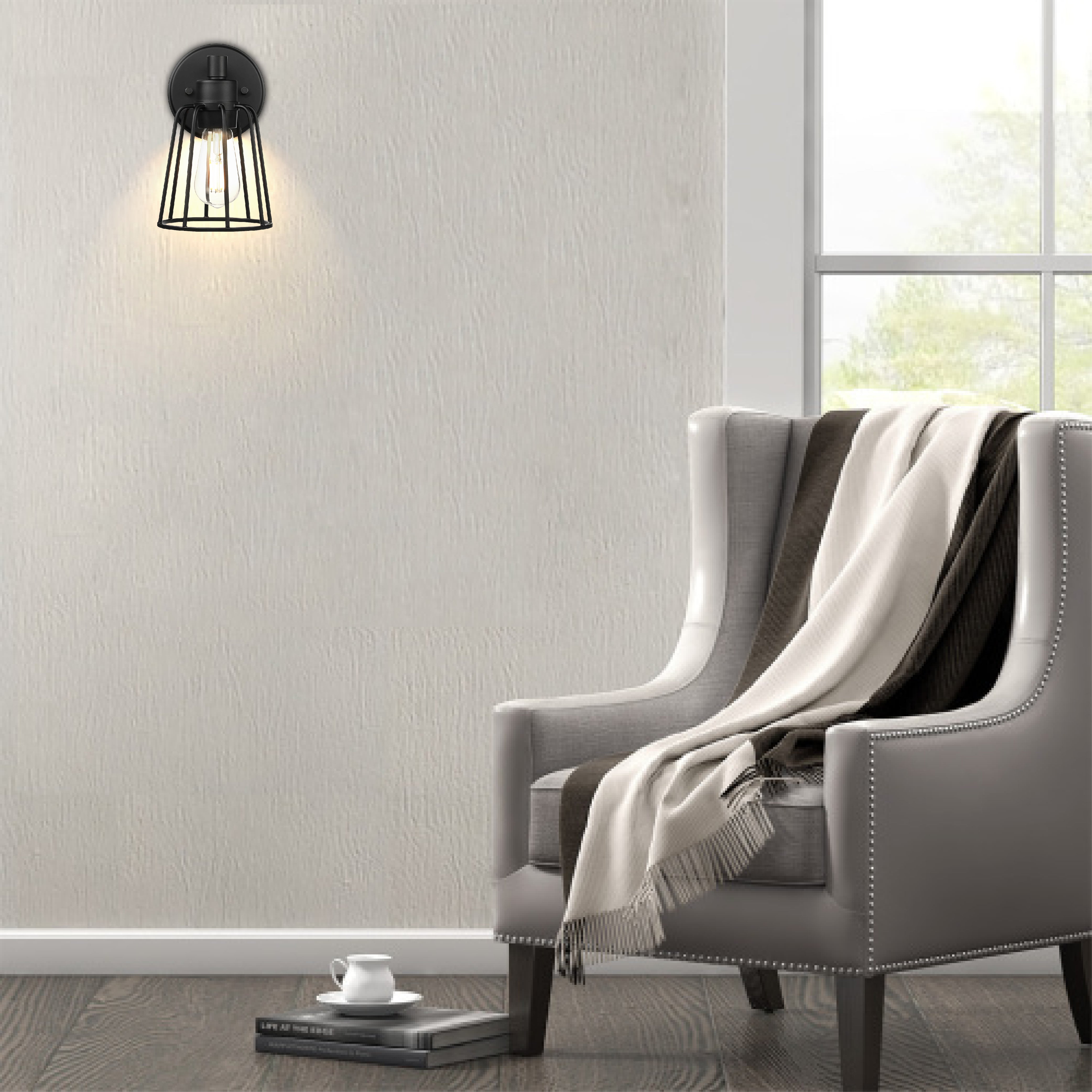 Farmhouse light fixture Matte Black wall lighting Iron sconce light wall