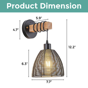 Remote Control wall lights Black wall sconce lights Metal bath wall lights