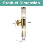 Vintage led light Brushed Bronze wall fixture light Glass wall light