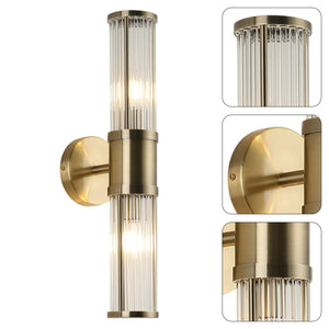 Vintage led light Brushed Bronze wall fixture light Glass wall light
