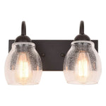 Farmhouse wall sconce Brown wall light fixture Metal led light wall