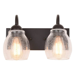 Farmhouse wall sconce Brown wall light fixture Metal led light wall