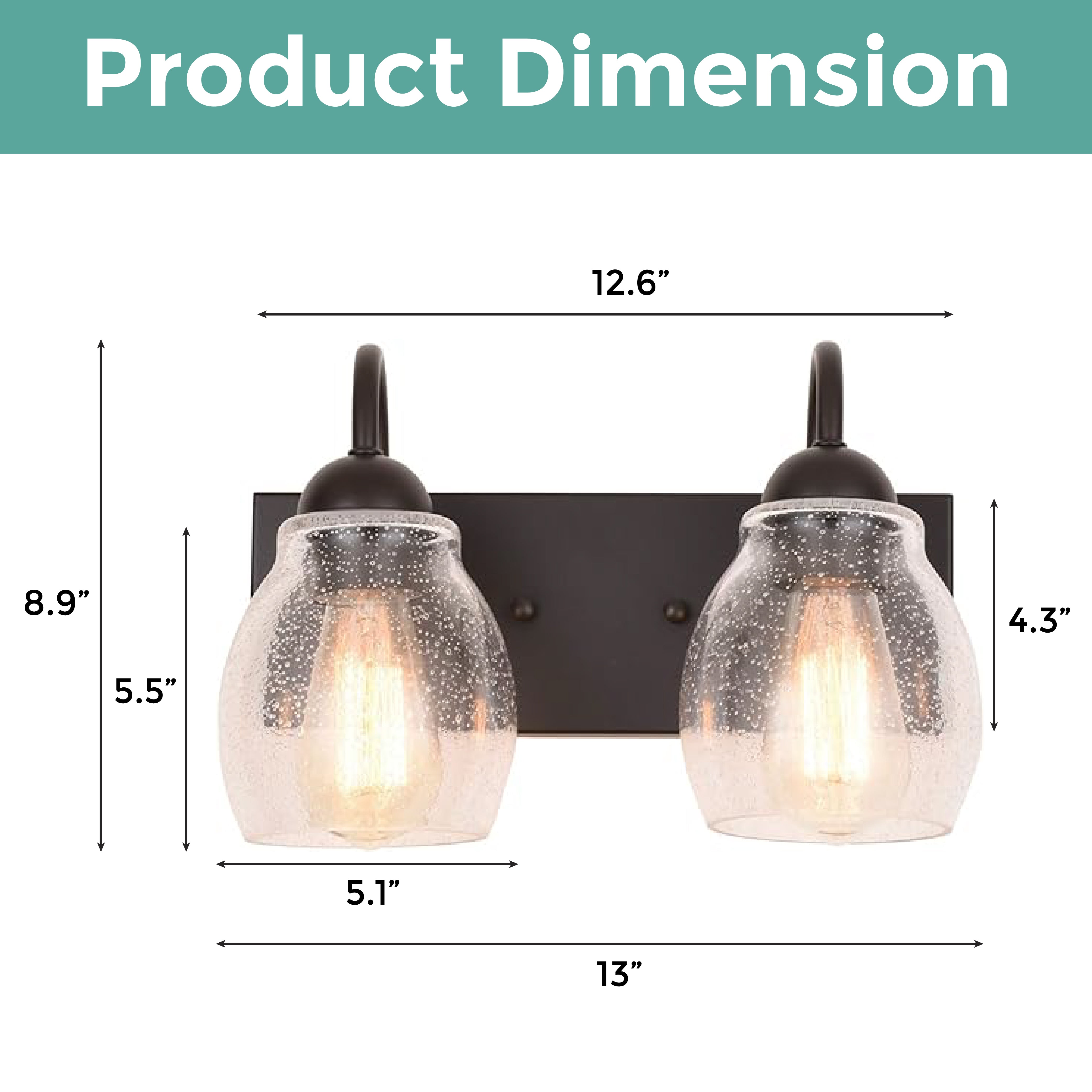 Farmhouse wall sconce Brown wall light fixture Metal led light wall