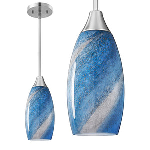Dark Blue pendant light Ceiling light fixtures hanging Adjustable Cord Kitchen light