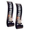 Set of 2 candle light bronze bathroom light metal glass wall light