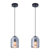 Double-layer pendant light black bedrooms light glass kitchen light
