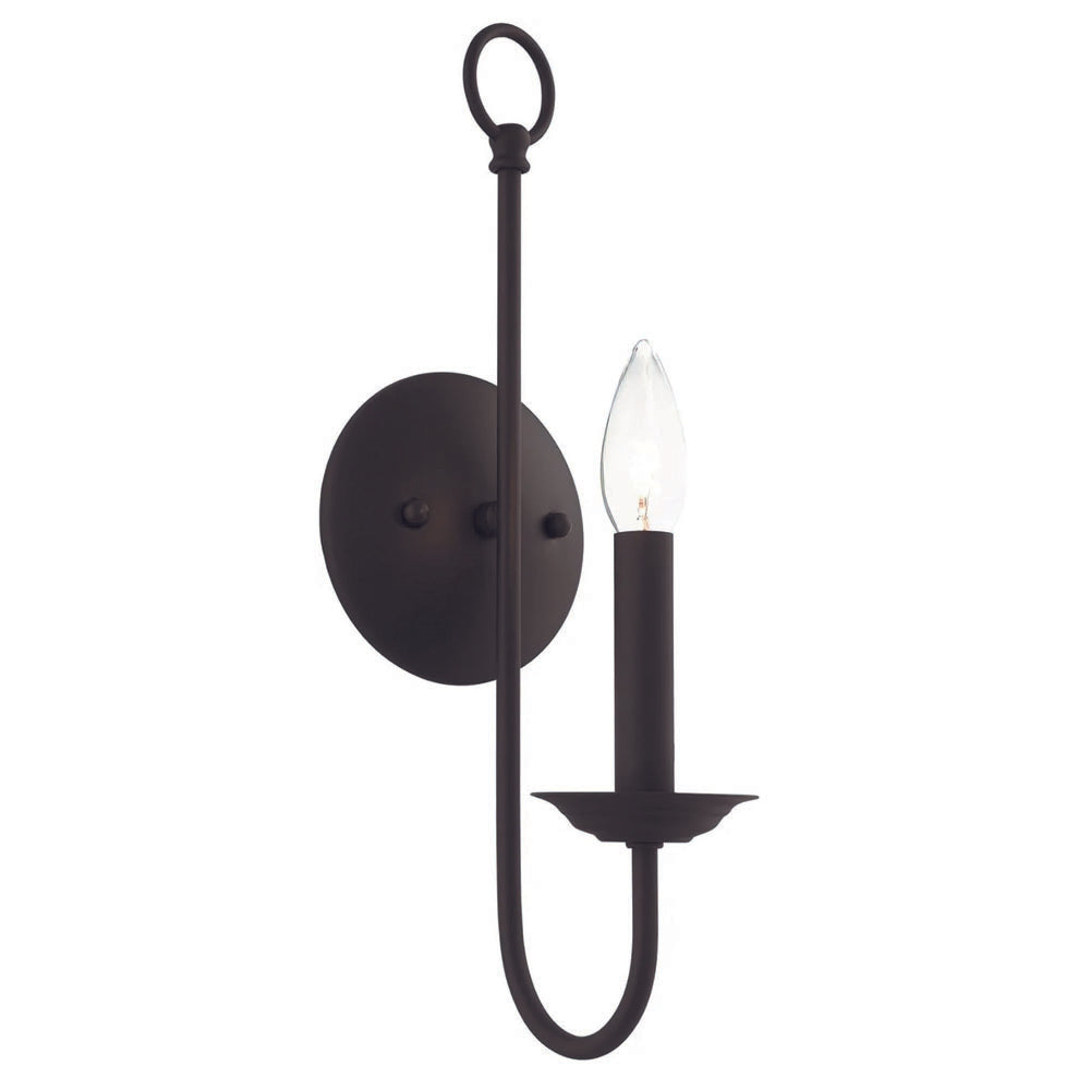 1 light wall sconce light bronze fixture light alloy steel bedroom light