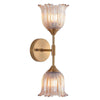 2-lights vanity light gold bedroom light glass, metal wall light
