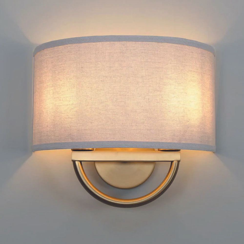 2-light vanity light linen mount light fabric wall light