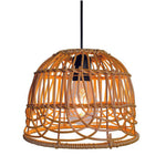 Handmade chandelier light brown pendant light bamboo rattan, polyvinyl chloride patio light