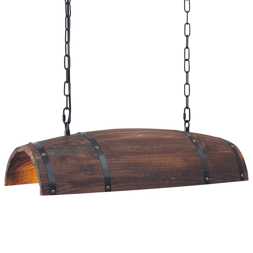 Antique hanging light dark brown pendant light wood, metal ceiling lamp