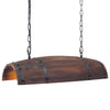 Antique hanging light dark brown pendant light wood, metal ceiling lamp