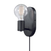 1-light wall sconce light matte black bedroom light metal mounting light