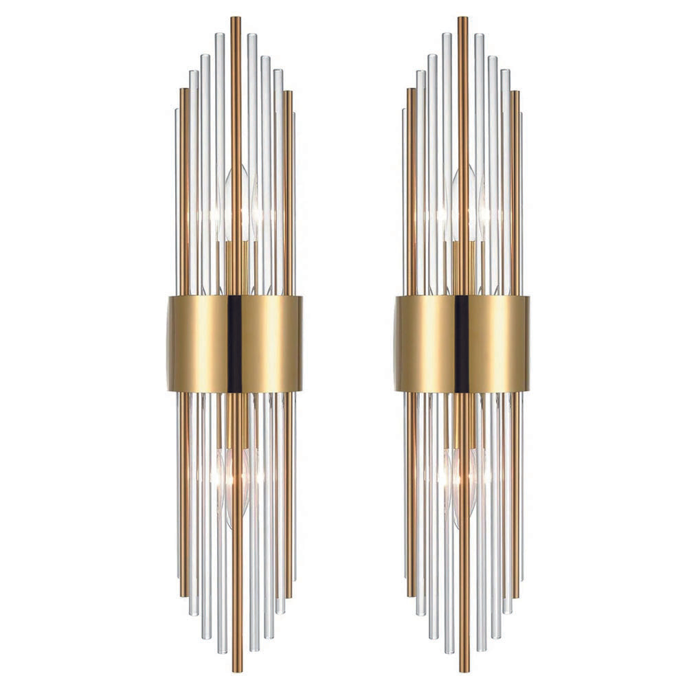 2-light wall light gold vanity light stainless steel bathroom light