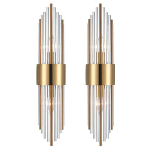 2-light wall light gold vanity light stainless steel bathroom light