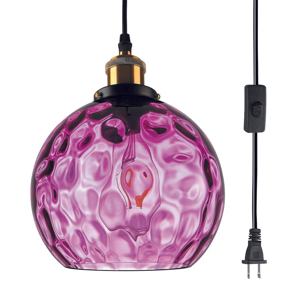 Bohemian hanging light purple pendant light glass chandelier light