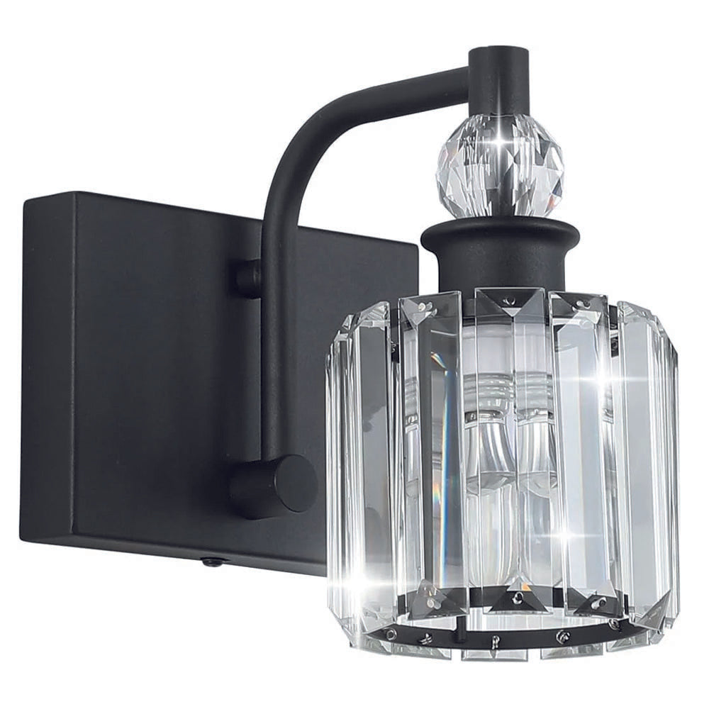 1 light vanity light black mirror light metal,glass wall lights