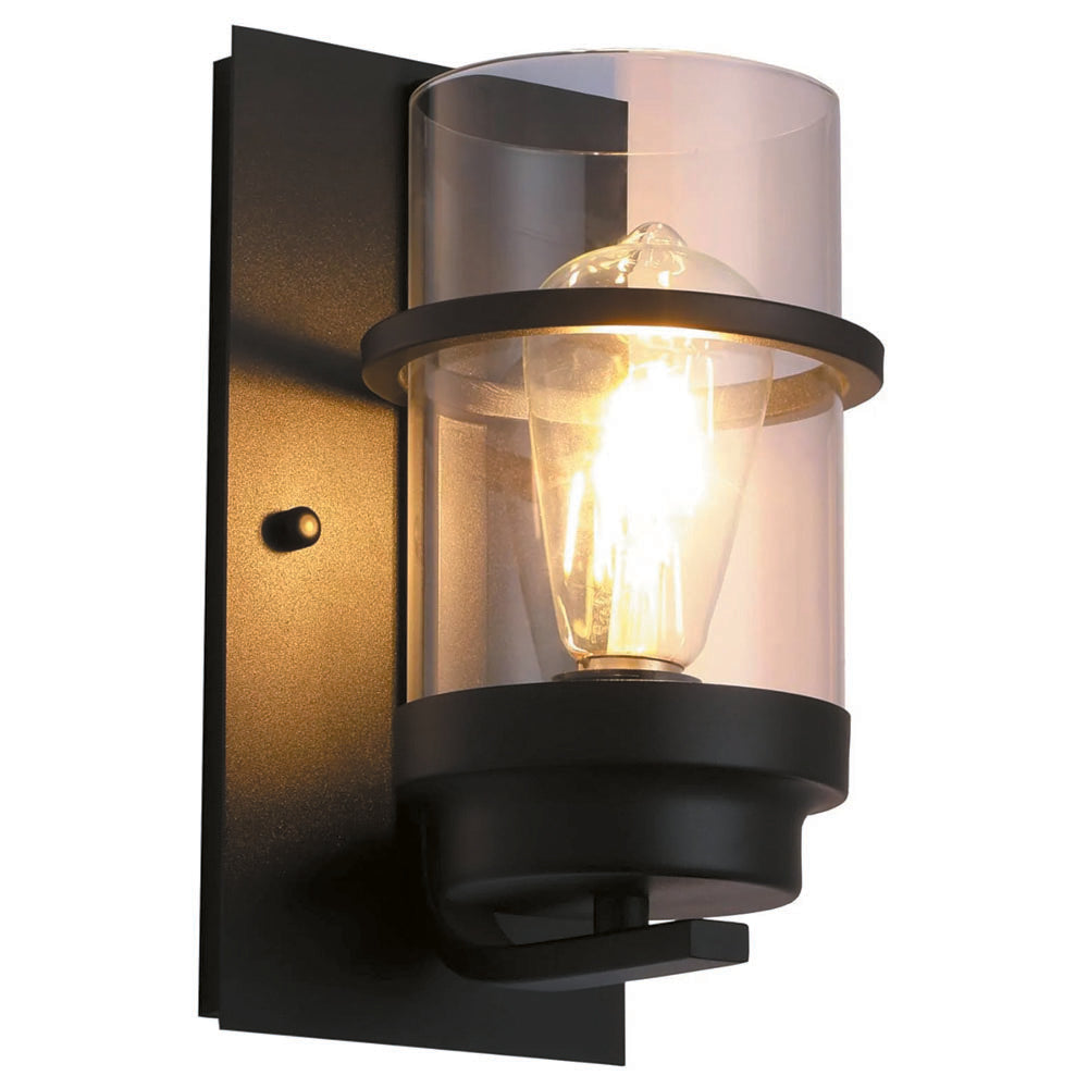 1-light vanity light sandy black wall light glass, iron bedroom light ...