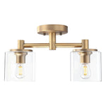 2-light flush mount light antique pendant light glass, metal chandelier lamp