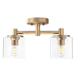 2-light flush mount light antique pendant light glass, metal chandelier lamp