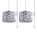 2 pack pendant light white & black hanging light metal bedroom light
