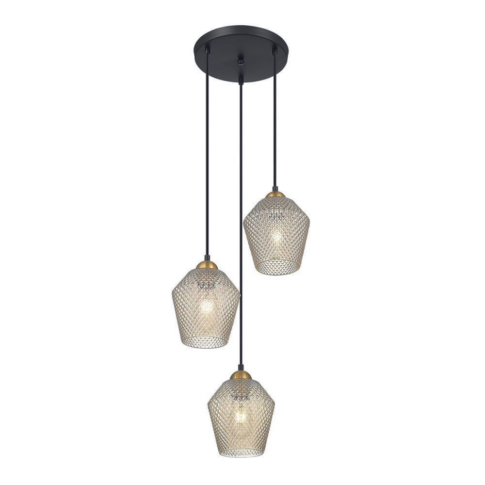 3-light hanging light cognac glass pendant lights glass decoration light