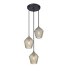 3-light hanging light cognac glass pendant lights glass decoration light